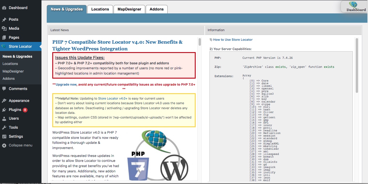 News & Upgrades: See the Latest News and Available Addons for Your Store Locator