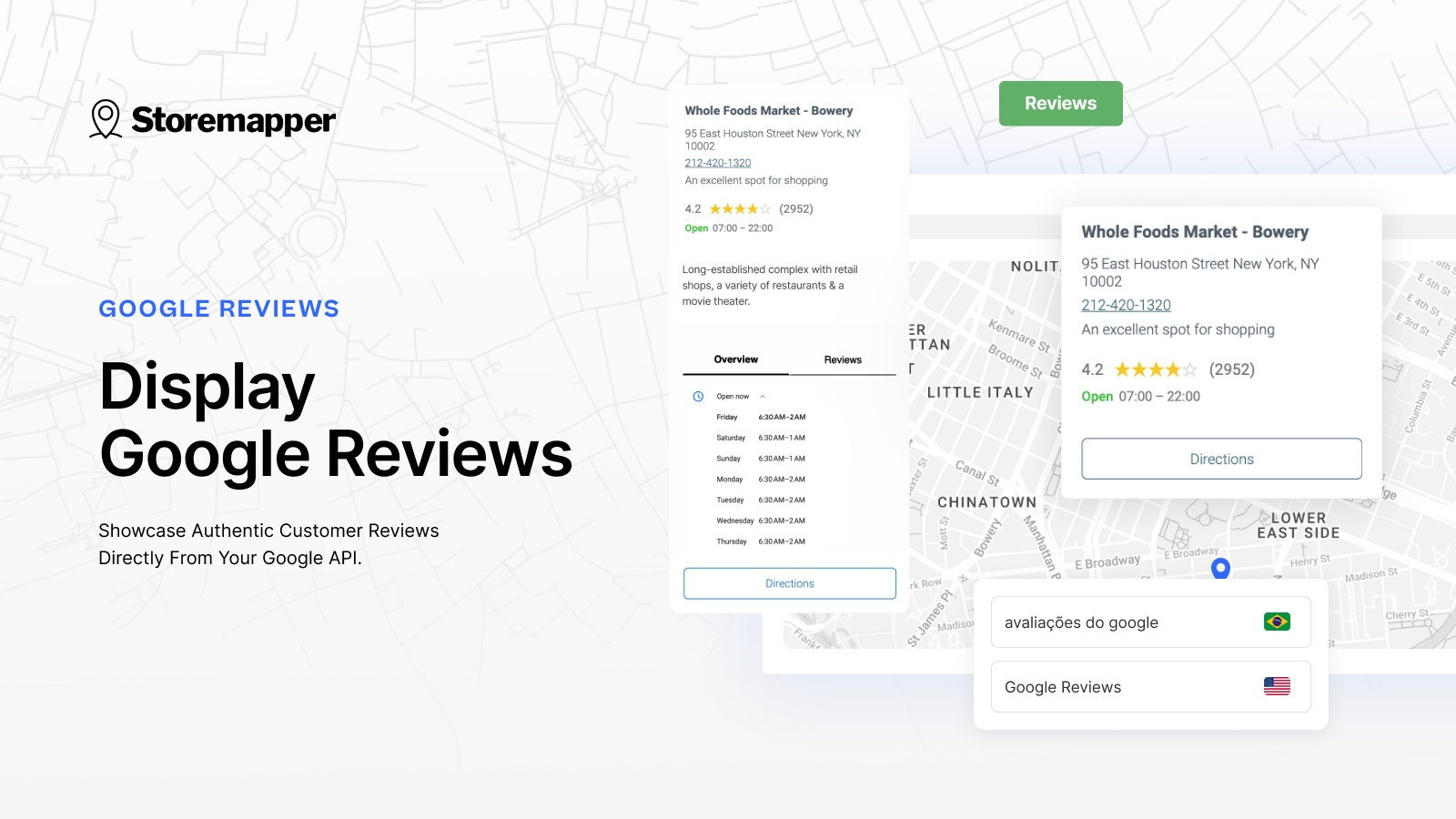 Display Google Reviews