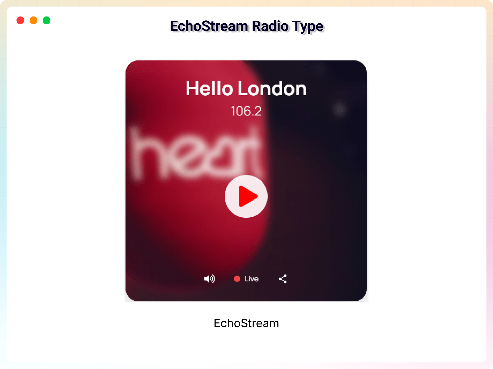 EchoStream Radio Type