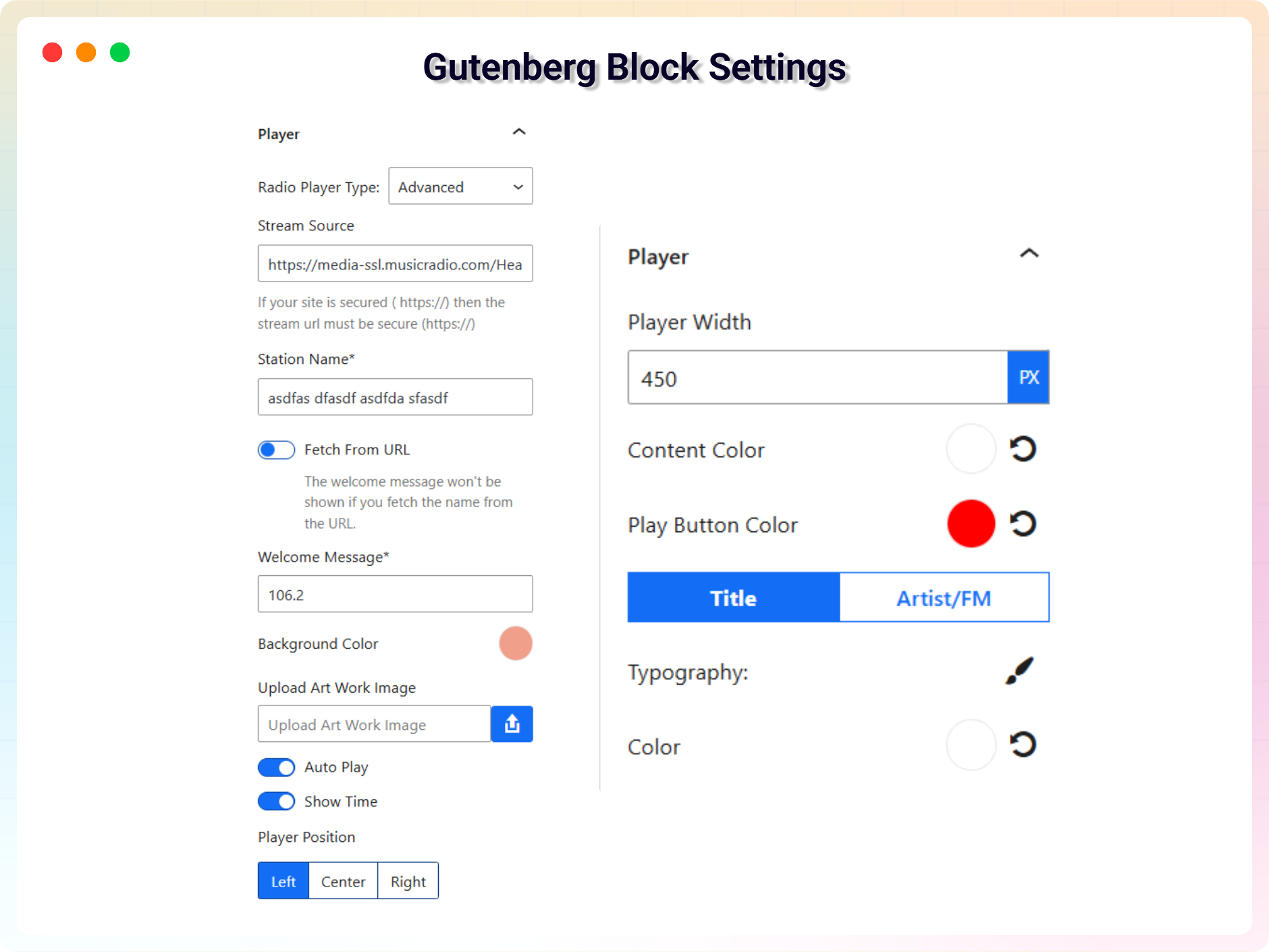 Gutenberg Block Support