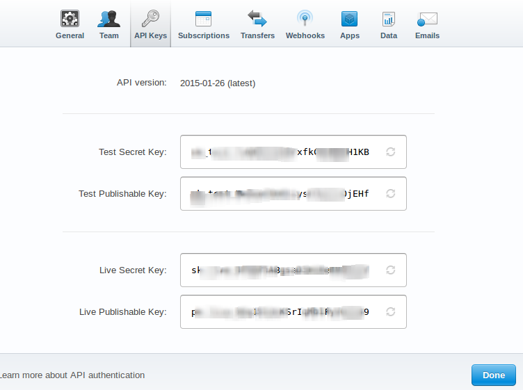 Screenshot 1 - Api Key Location