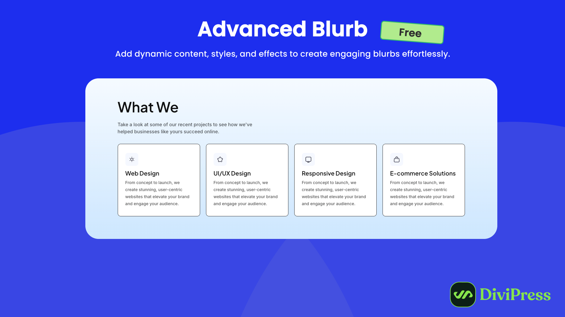 Advanced Blurb