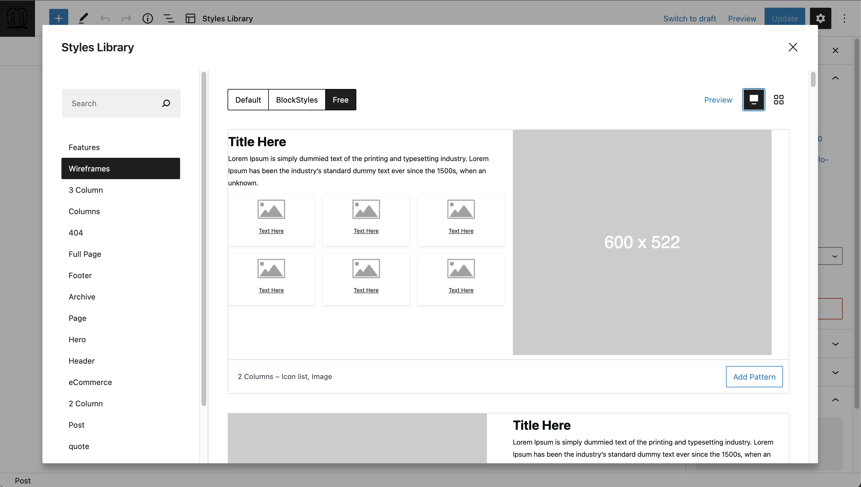 Naming, tagging, and Categorizing your new Block Pattern.