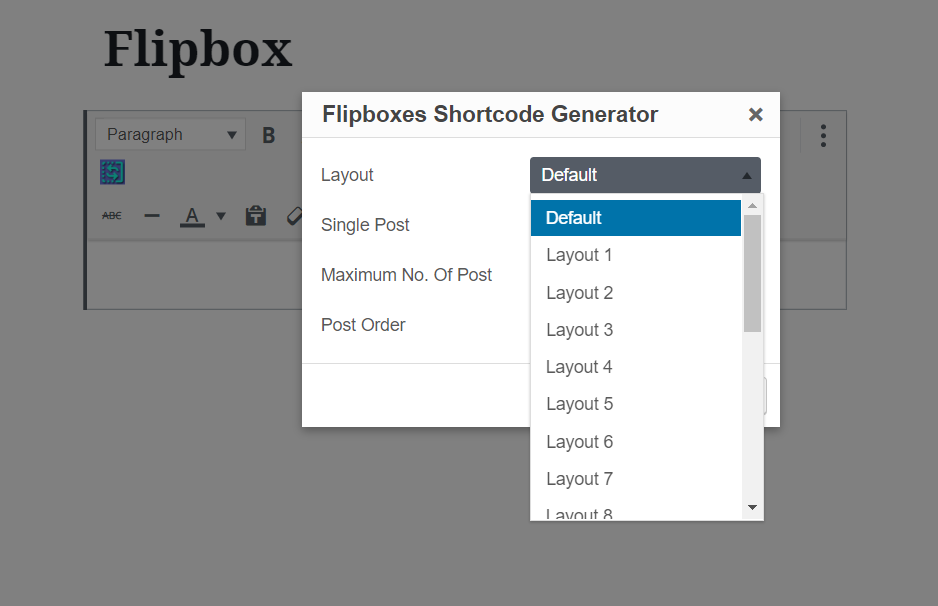 Shortcode Generator In Classic Editor