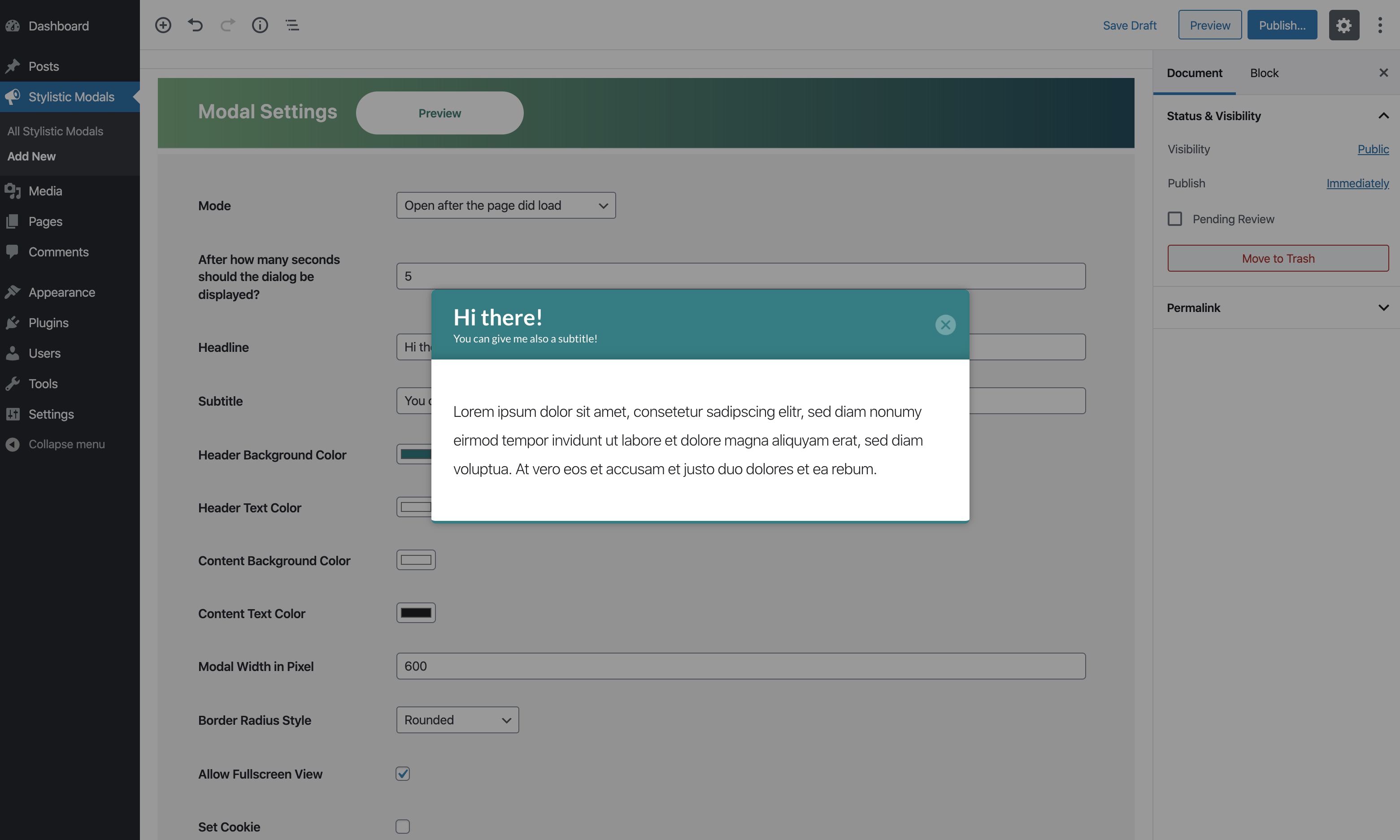 The Preview Mode helps you to create an individual design