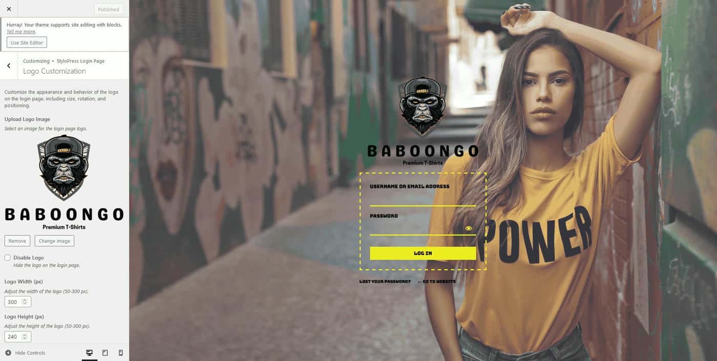 WordPress Login Page Design Template 5.