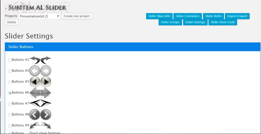 Simple AL Slider admin page 5.