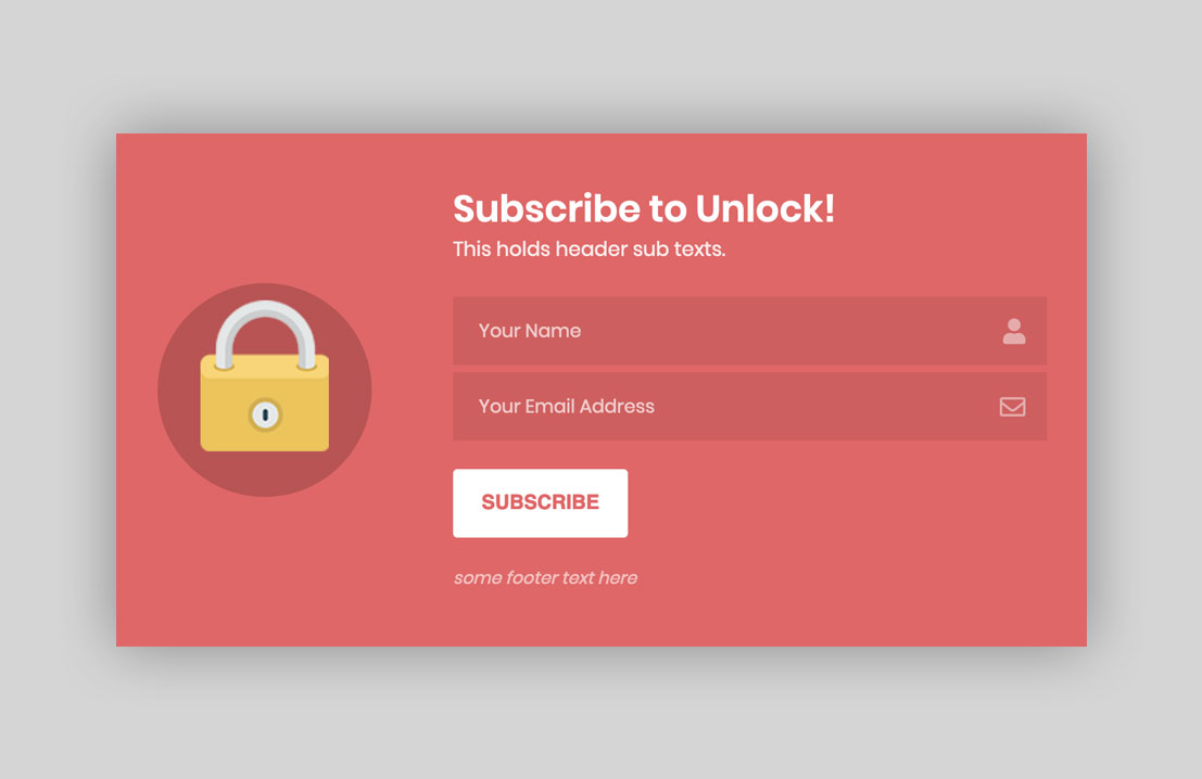 Subscribe to Unlock Form Template 4