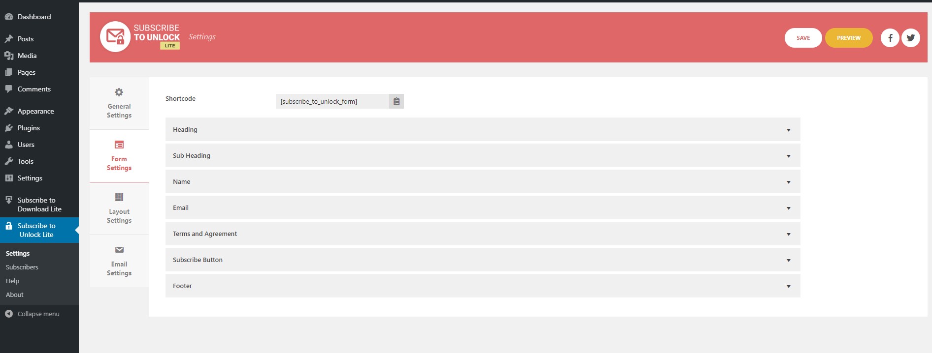 Subscribe to Unlock Backend Form Fields Settings