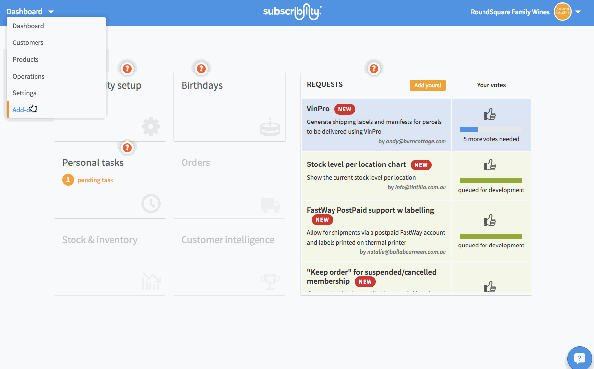 This screenshot shows how to install the Wordpress add-on in Troly
