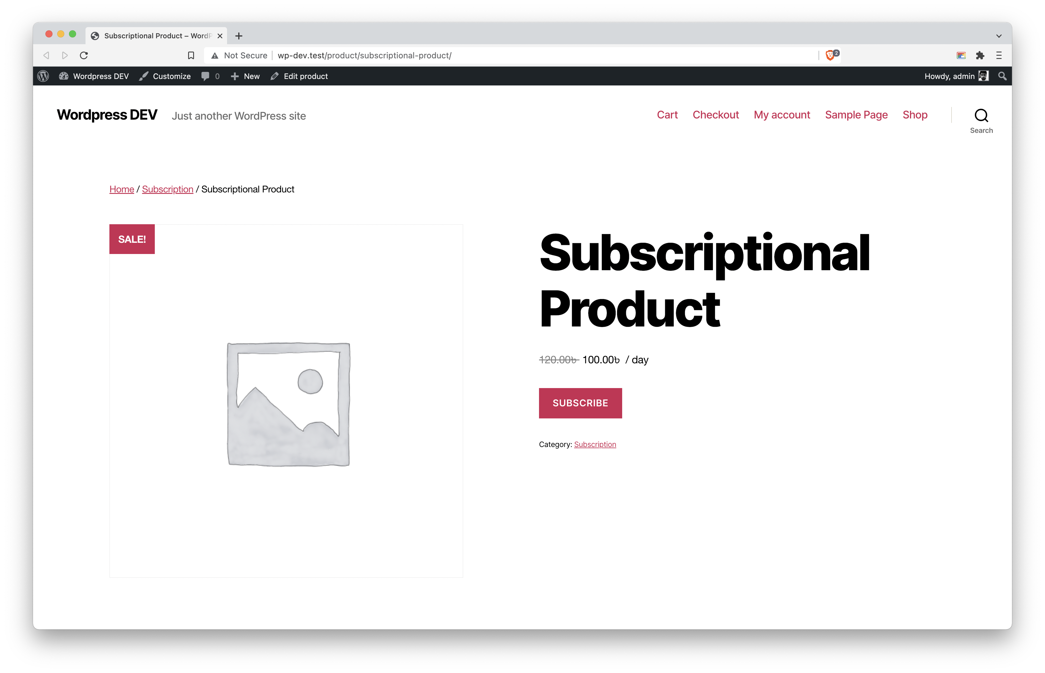 Subscription Order Confirmation – Thank You Page