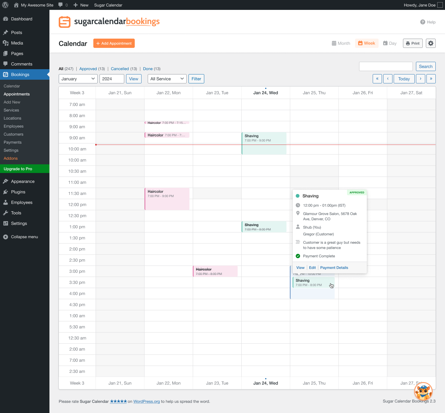 Payment management - Track booking payments and transaction history.