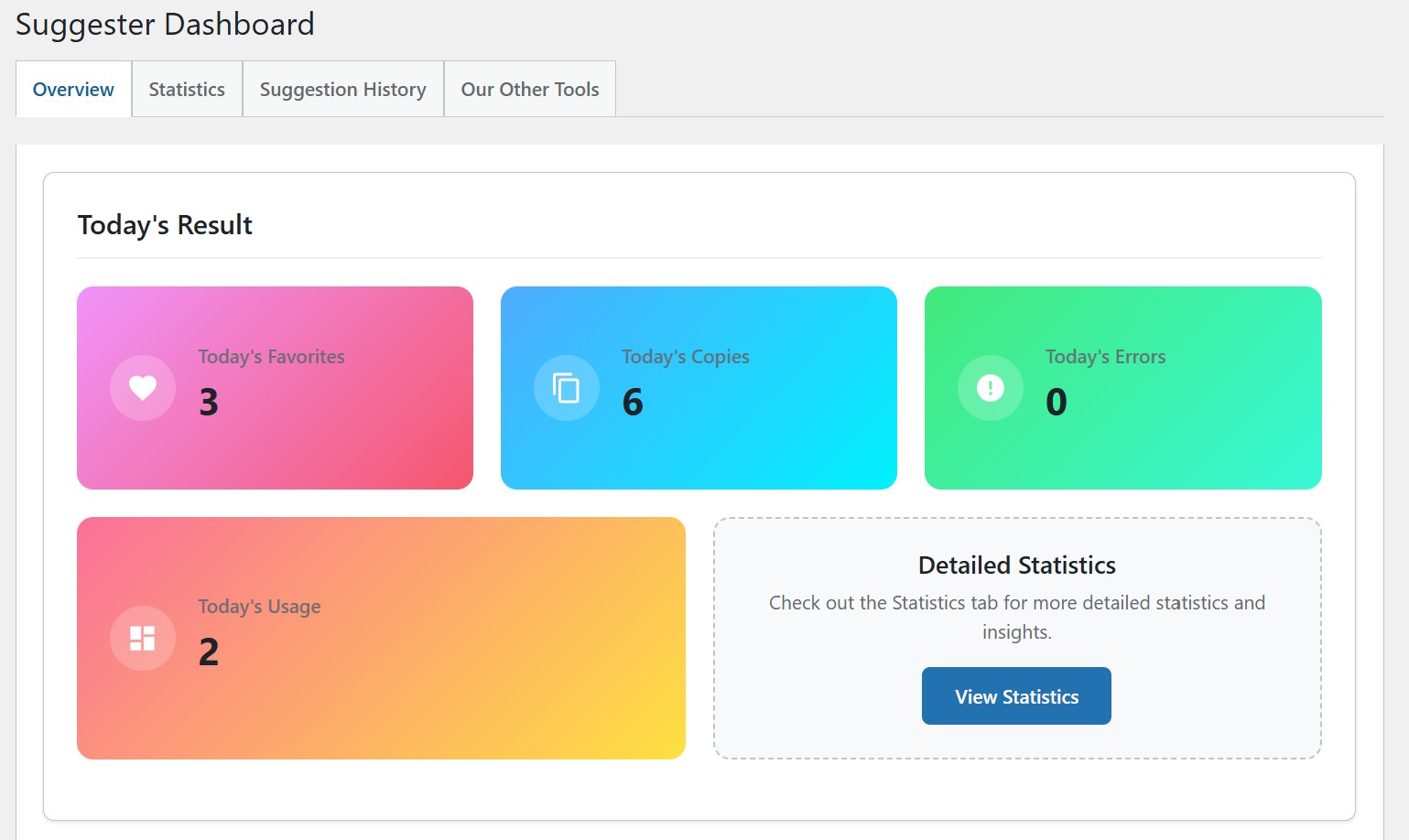 Frontend tool display