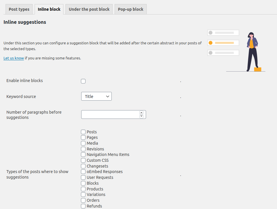 Plugin extensions & recommended plugins.