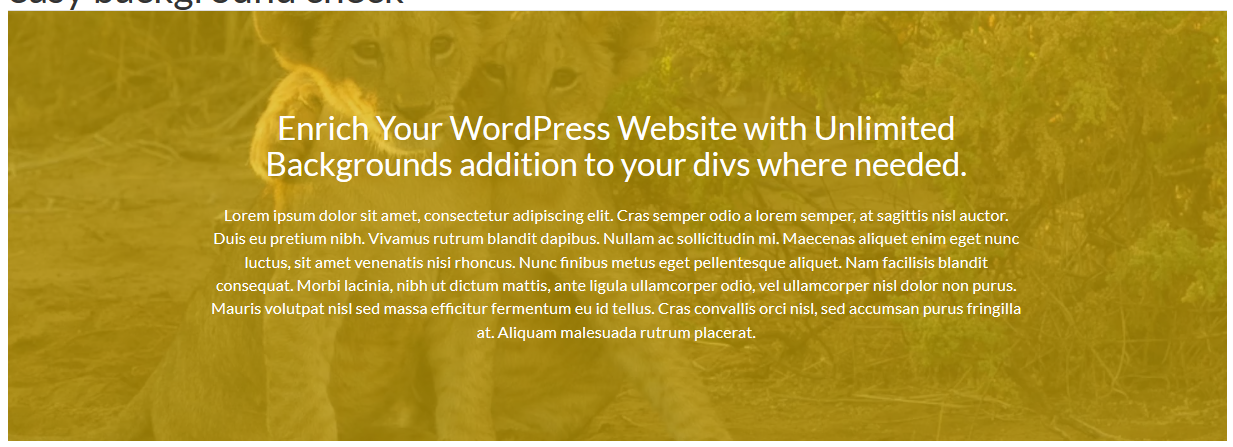 Frontend - Div with background video - with or without parallax effect