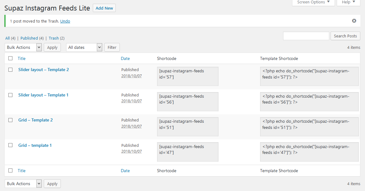 Backend - Feed listings.