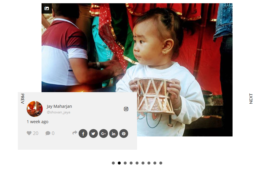 Frontend display - slider layout 1
