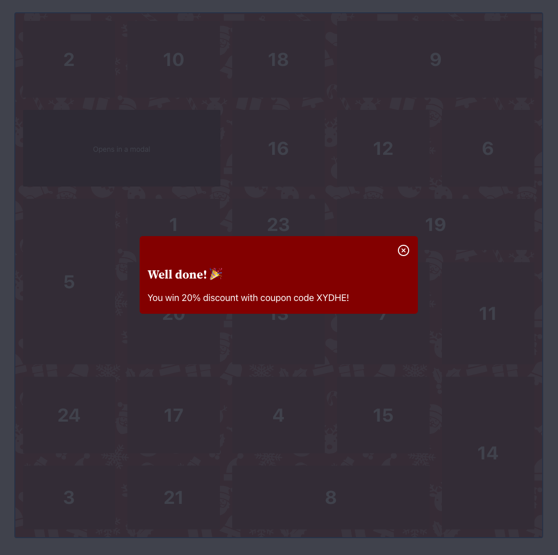 You can also show content in a modal