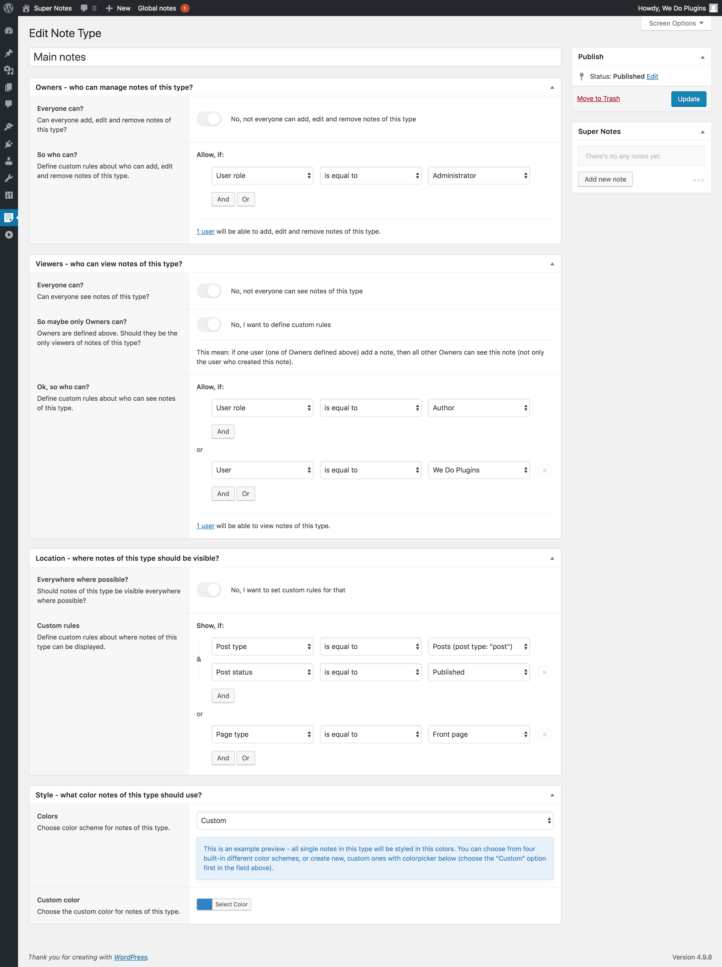 Customize, set own rules and fit this plugin to your needs with different available options.