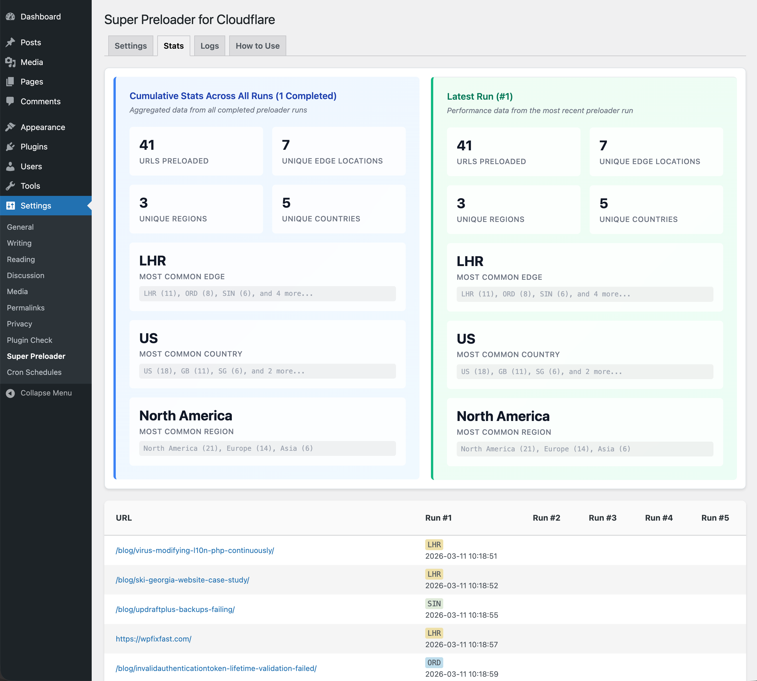Logs tab with Auto refresh feature helps you follow the live HTTP responses and keep track of other important events.