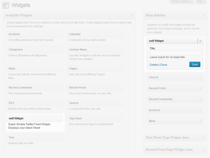 Widget Example