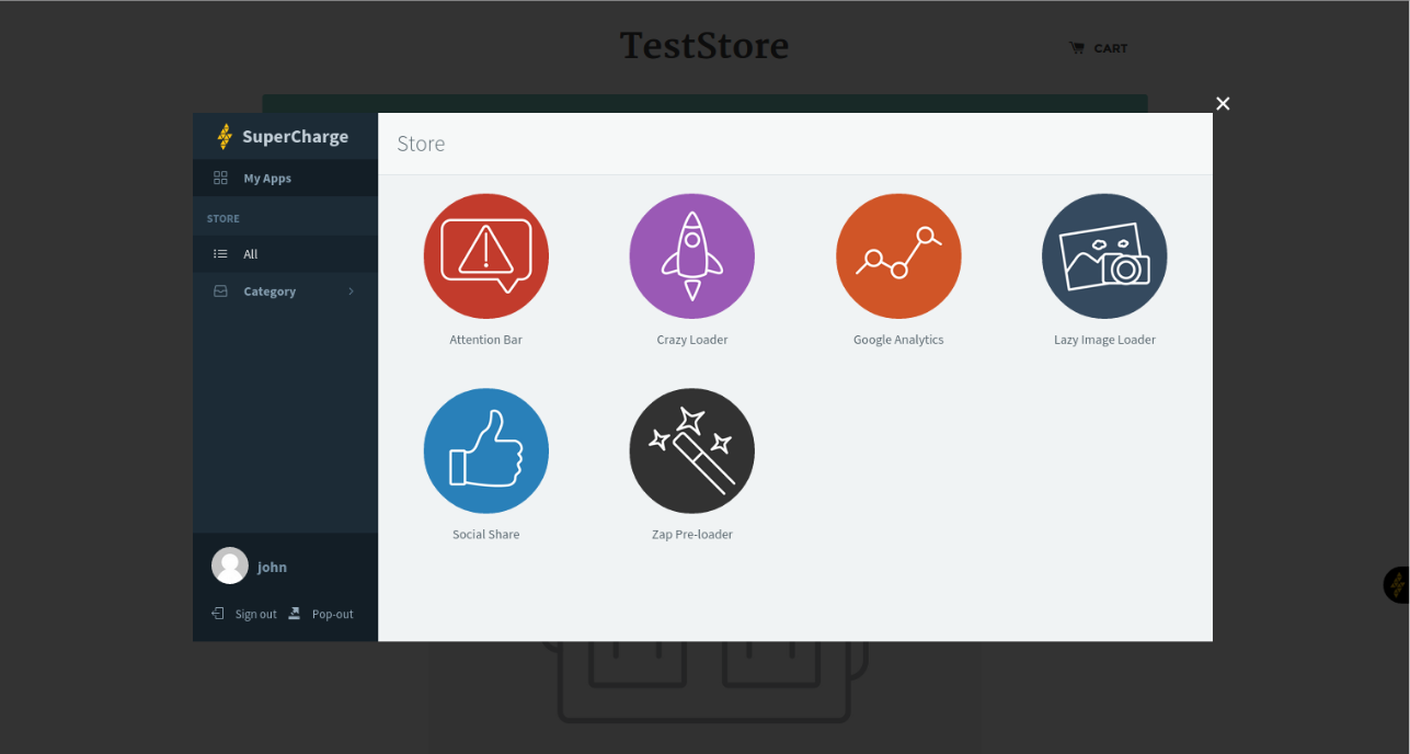 SuperCharge App Store.