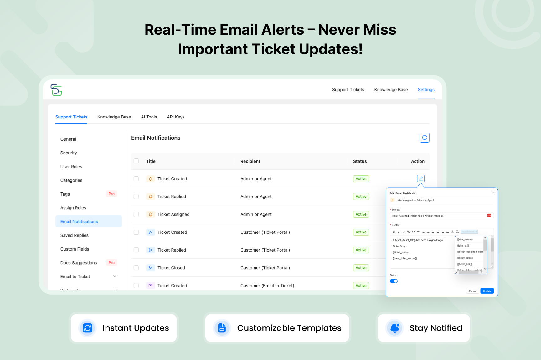 Create Tickets in Seconds – Simple Form with Powerful Features!