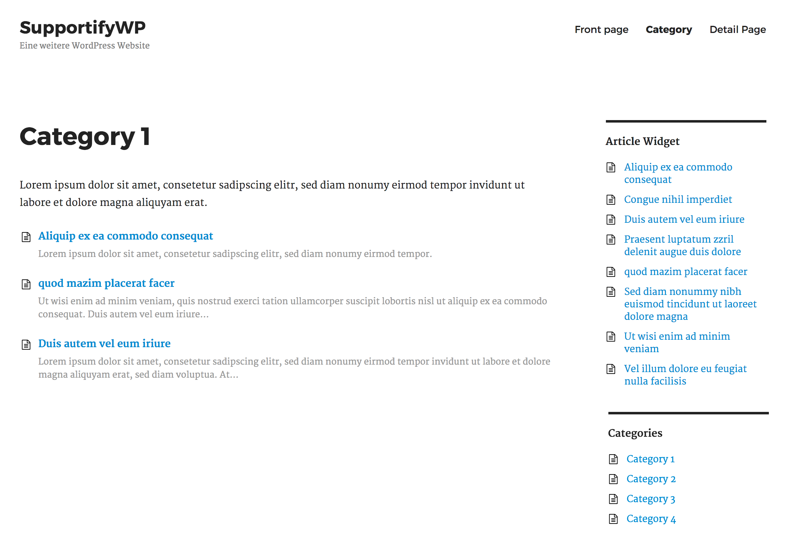 Articles category archive template