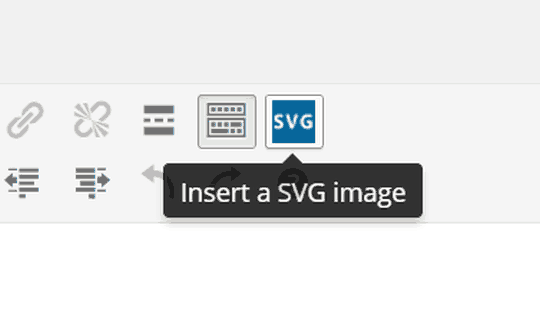 Add your svg image easily via the button.