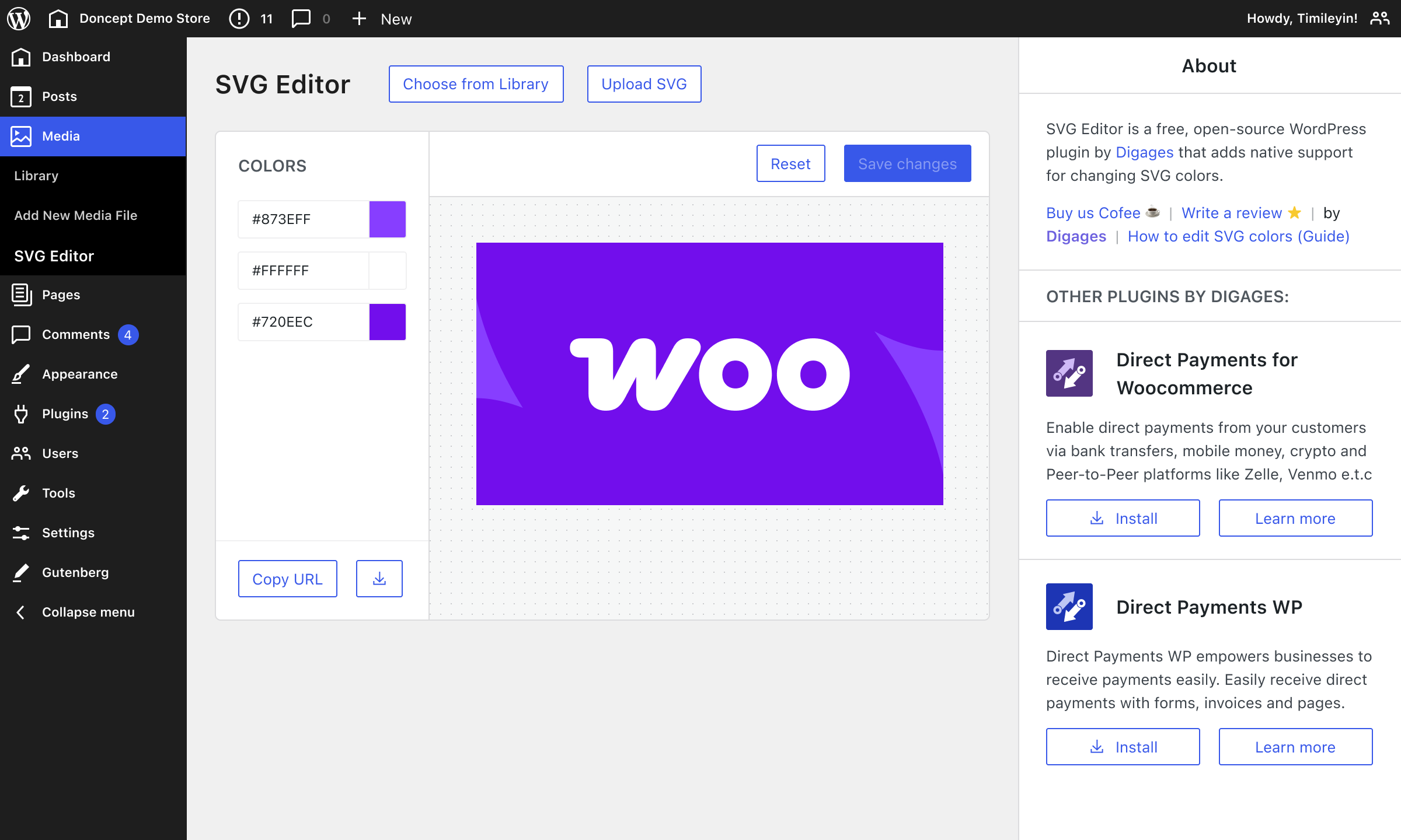 Customizing the WooCommerce logo
