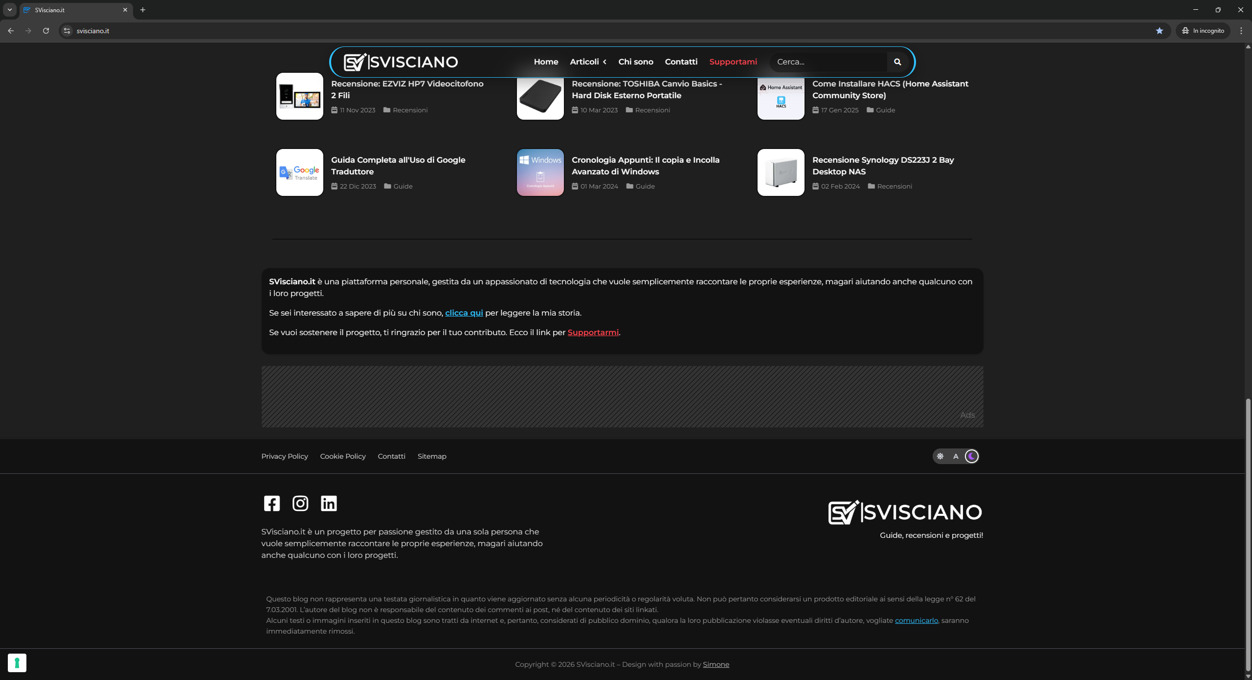 Example of Dark Mode