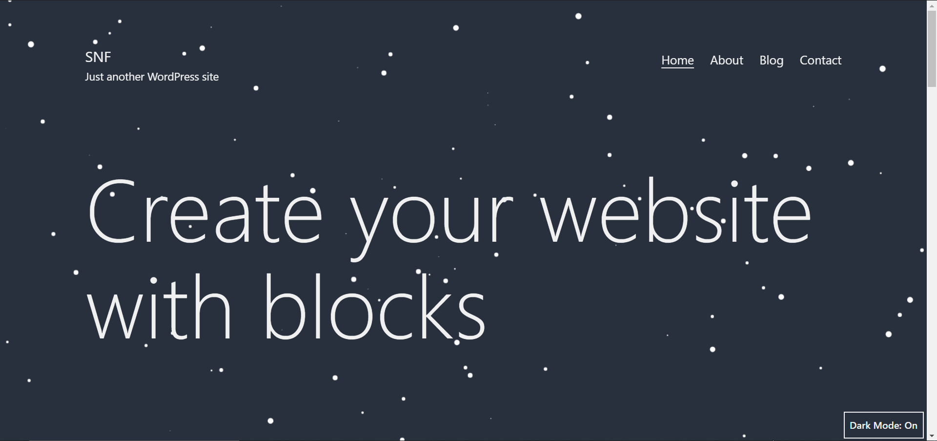 Enable plugin and add particle effect on your entire website.