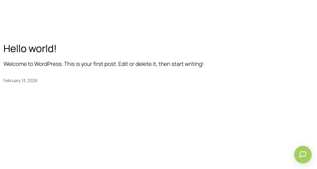 Floating chat widget on the frontend