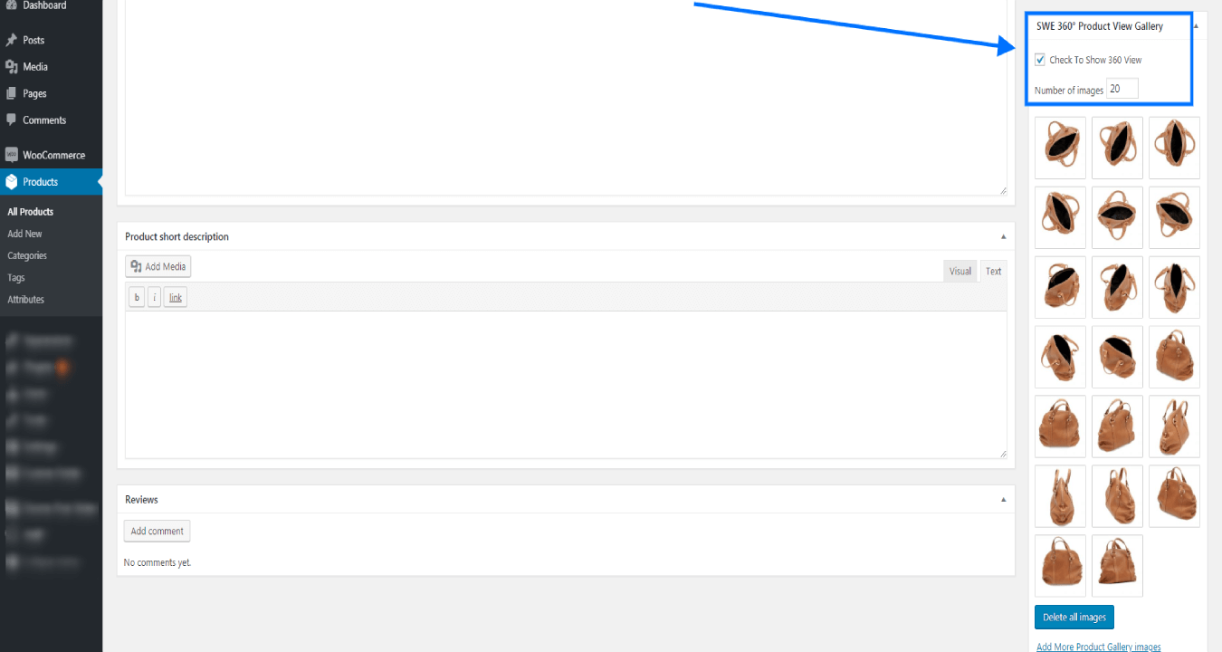 checkbox to show or hide 360 Degree icon & images