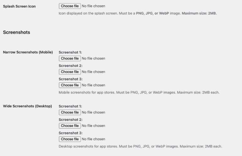 File upload interface with validation