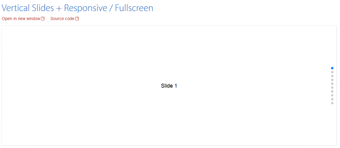 Vertical Slides + Responsive / Fullscreen