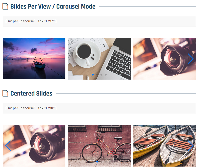 Slides Per View / Carousel Mode AND Centered Slides