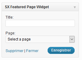 Admin Screen for SX Featured Page Widget http://www.redweb.tn/sx-featured-page-widget-wordpress-plugin