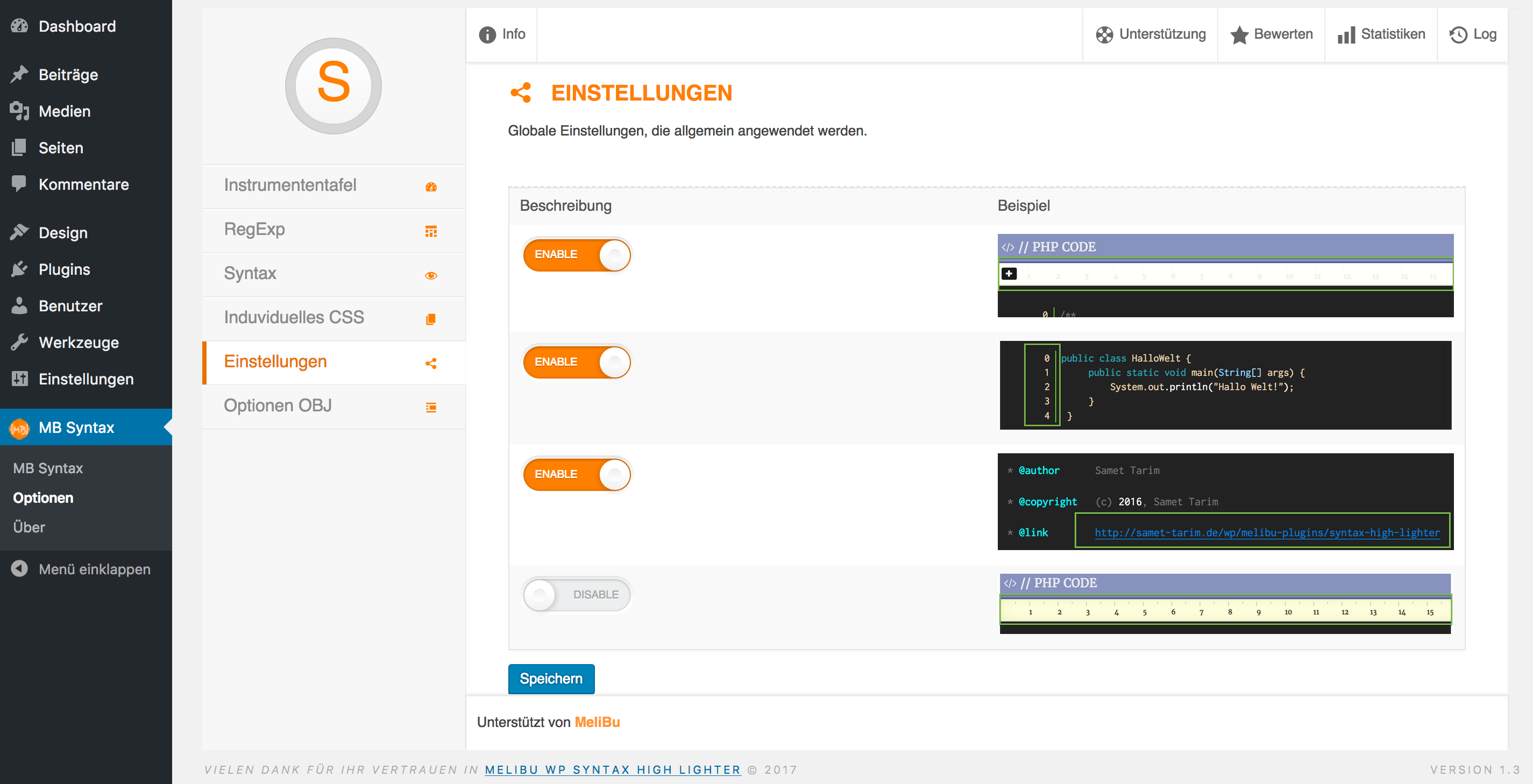 The text field is called after the installation MB SYNTAX