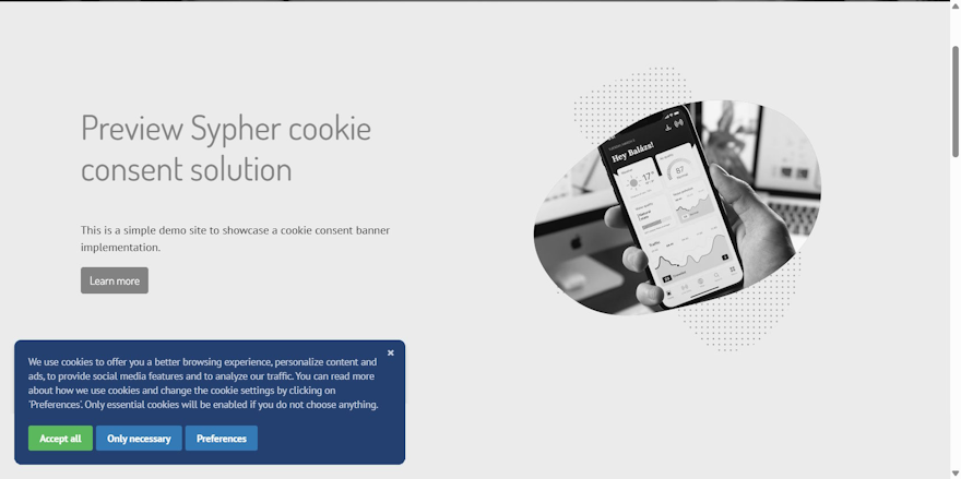 Modal dialog - Lower left corner