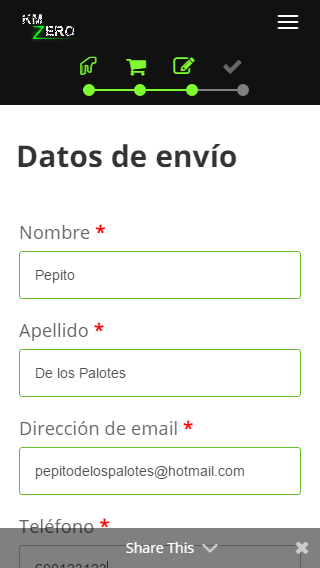 Mobile version, only icons