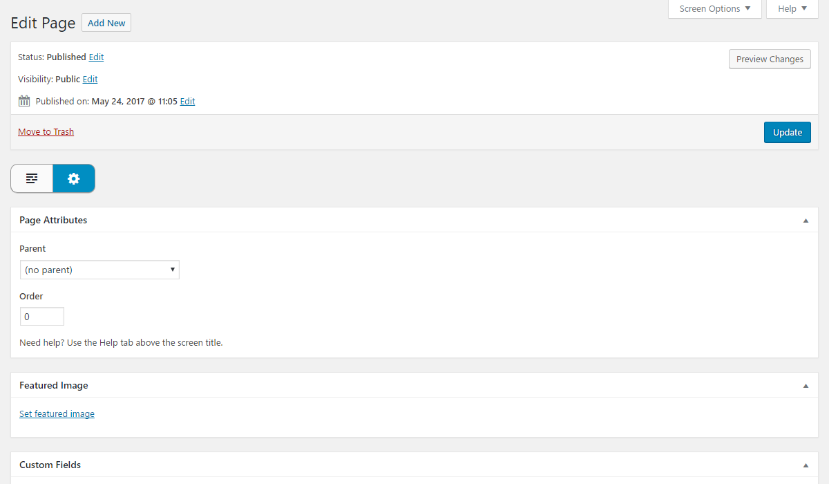Tabbed Editor Interface : Settings Tab