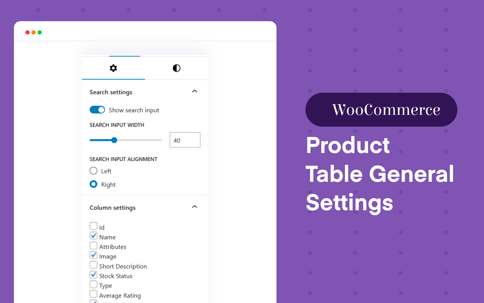 WooCommerce product table Style Settings