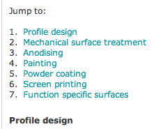Table of Contents automatically generated from a WordPress Pages headings.