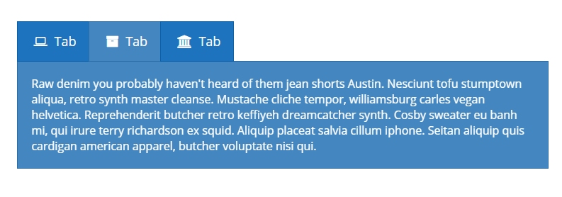 Tabs with margin/space