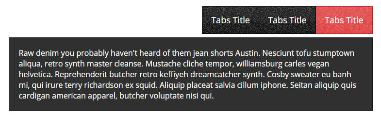 Vertical tabs with left align
