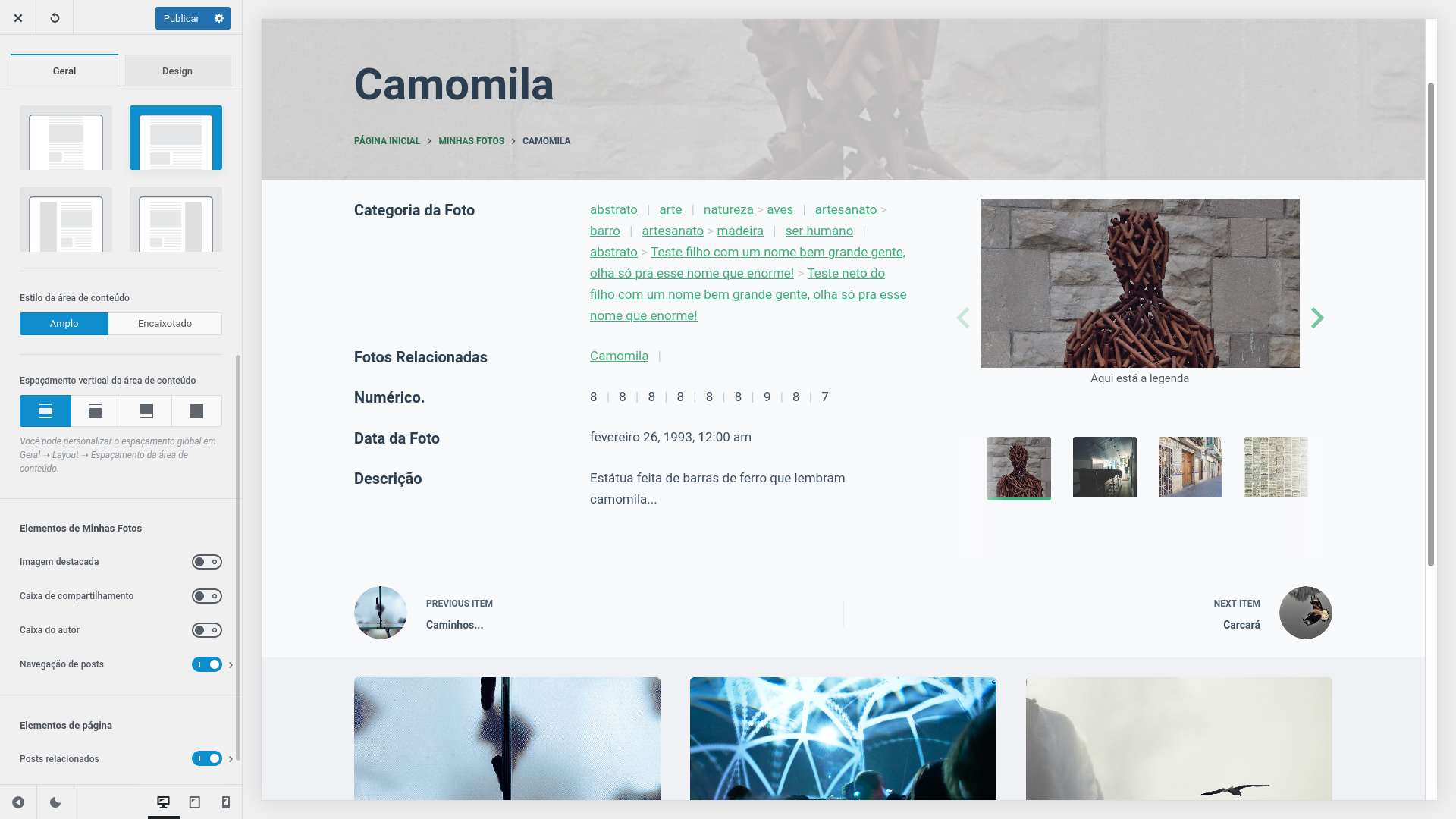 Besides that, Blocksy offers different title banners, post navigation and related post features that can also be used in your single item page;
