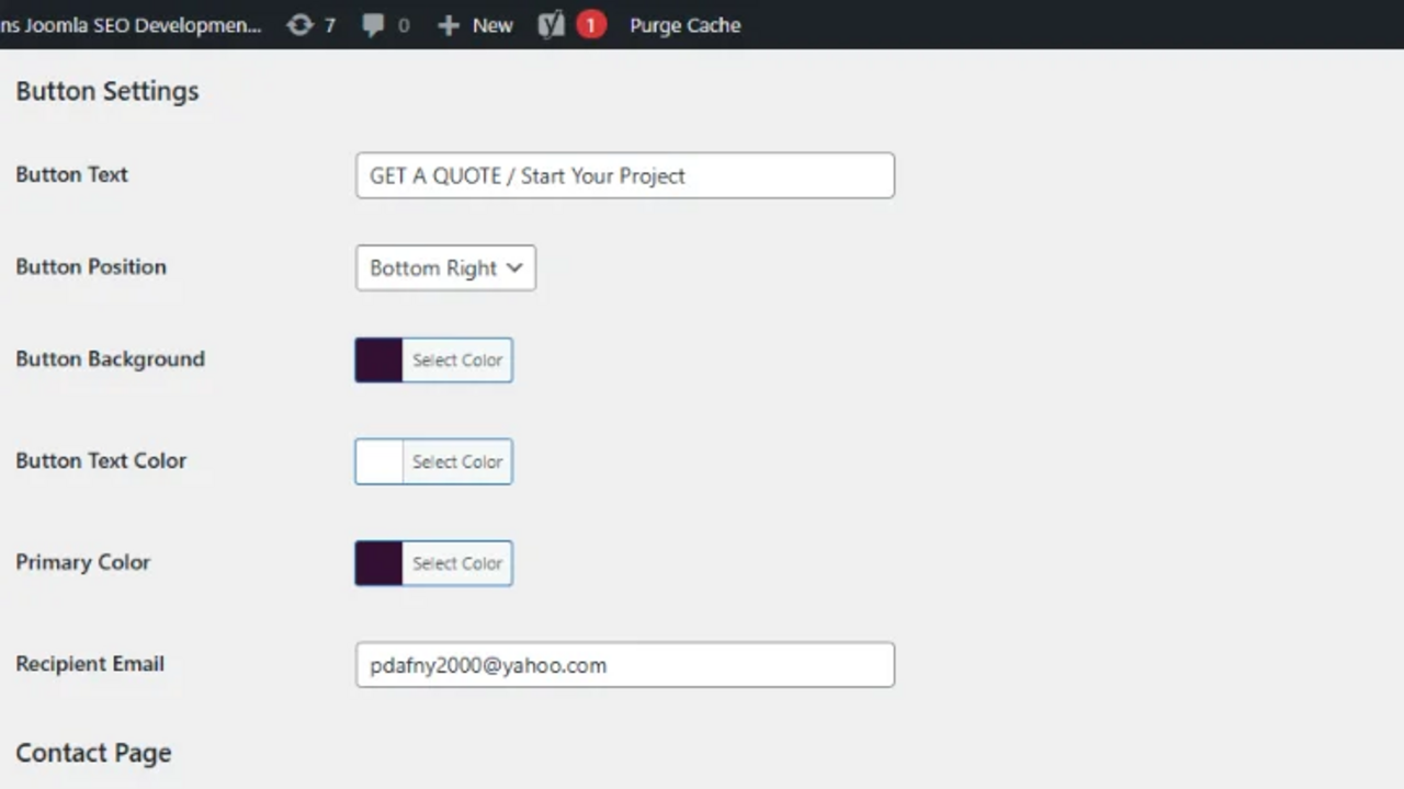 Easy-to-use settings page with all customization options
