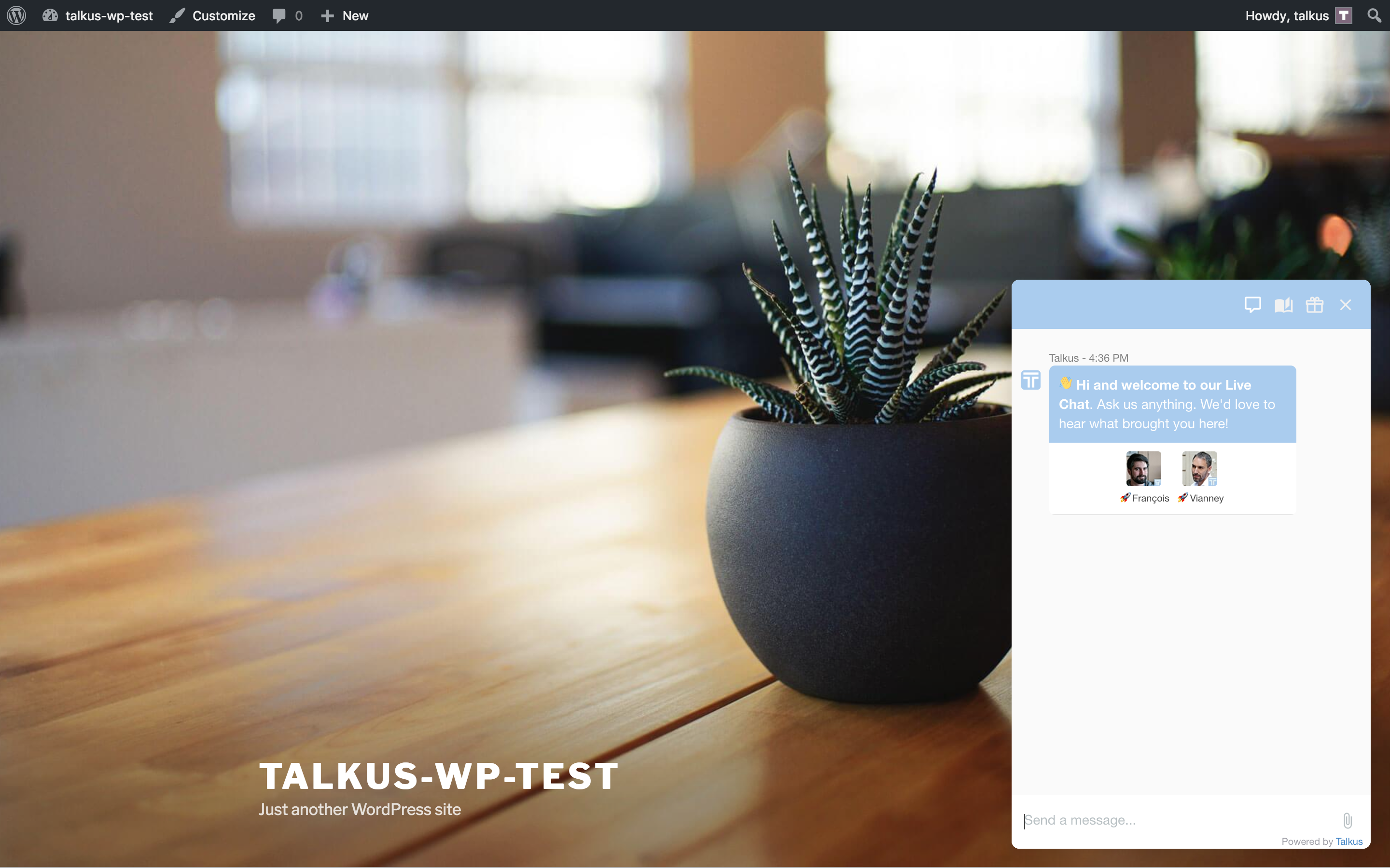 Example of Talkus discussion