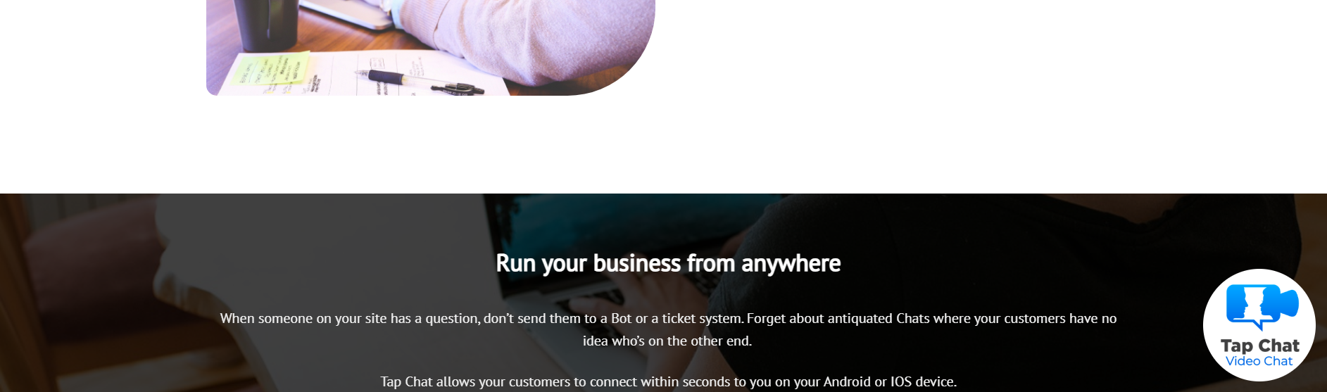 Call intiating button/link.